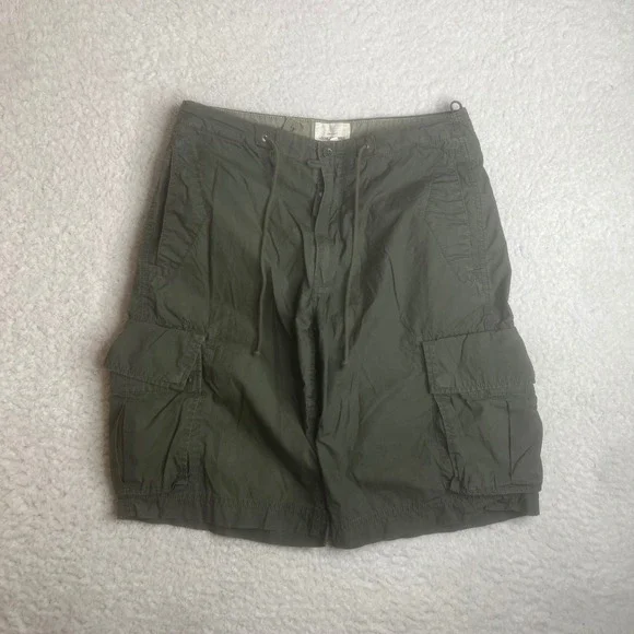 Gap Gapkhakis Loose Fit Cargo Shorts Mens XS Green utility Crocodile 279454-03 - Picture 2 of 9